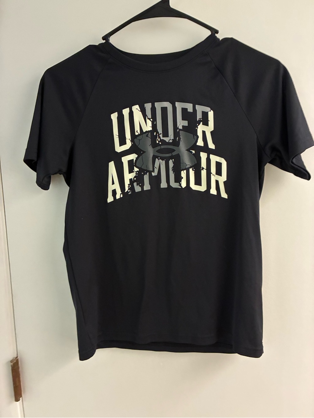 Under Armour Black Short Sleeve Tee with Gray Logo